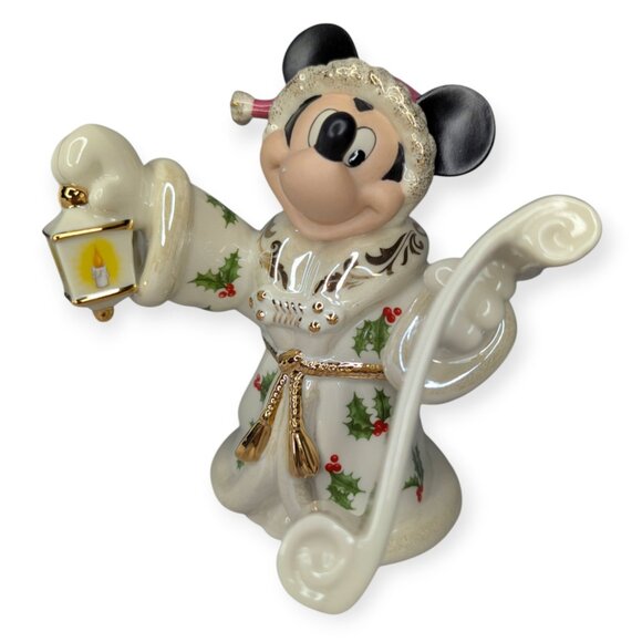 Lenox/Disney Victorian Santa Mickey Mouse Porcelain Figure Original Box 6" Tall - Picture 1 of 16